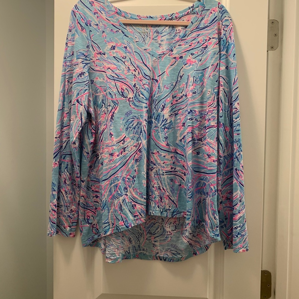 Long Sleeve Lilly Pulitzer Jellyfish Top